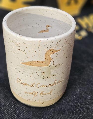Heated Rivalry inspired mug: Stupid Canadian Wolf Bird